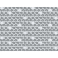 Baumwolle - Elefanten grau